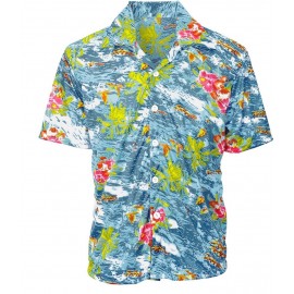 Camisa Hawaiana Azul Camisa Hawaiana Azul