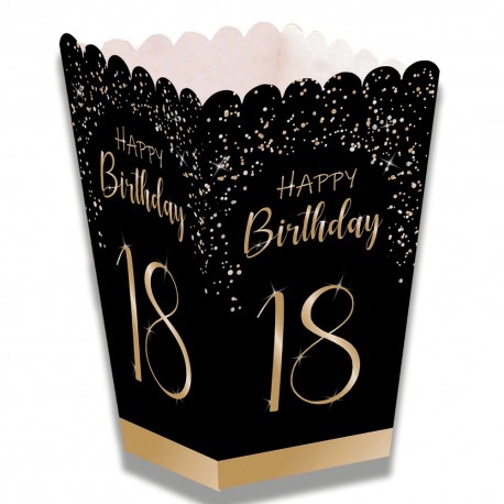 Caja Palomitas Elegant Negro 18 Años