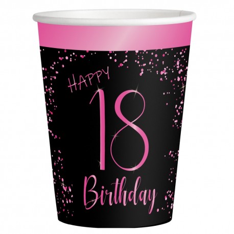 Vasos Elegant Pink 18 Años