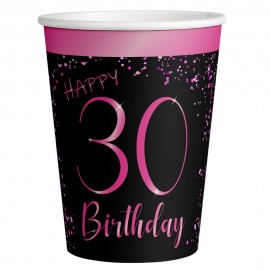 Vasos Elegant Pink 30 Años