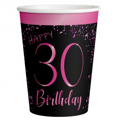 Vasos Elegant Pink 30 Años