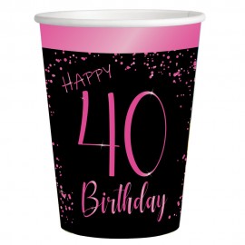 Vasos Elegant Pink 40 Años Vasos Elegant Pink 40 Años