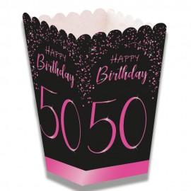 Caja Palomitas Elegant Pink 50 Años Caja Palomitas Elegant Pink 50 Años