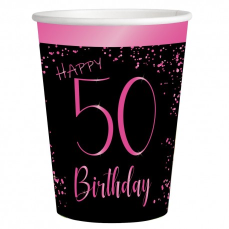 Vasos Elegant Pink 50 Años