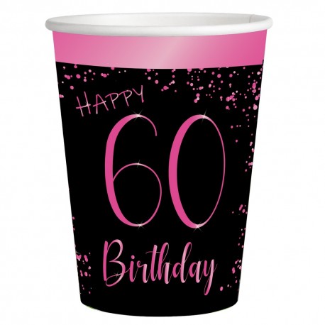 Vasos Elegant Pink 60 Años