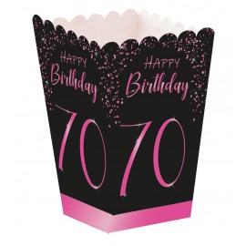 Caja Palomitas Elegant Pink 70 Años Caja Palomitas Elegant Pink 70 Años
