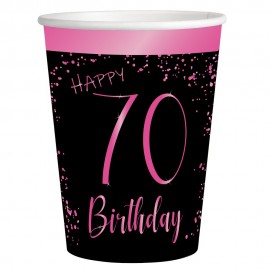 Vasos Elegant Pink 70 Años Vasos Elegant Pink 70 Años