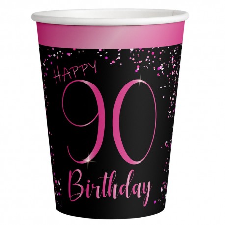 Vasos Elegant Pink 90 Años