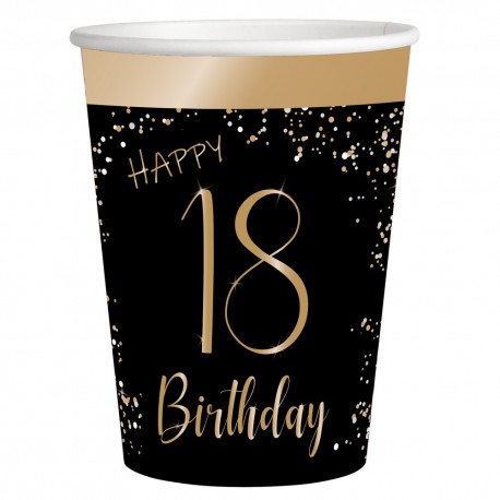 Vasos Elegant Negro 18 Años