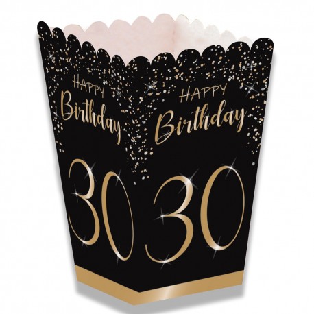Caja Palomitas Elegant Negro 30 Años
