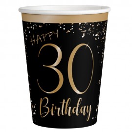 Vasos Elegant Negro 30 Años