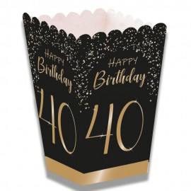 Caja Palomitas Elegant Negro 40 Años