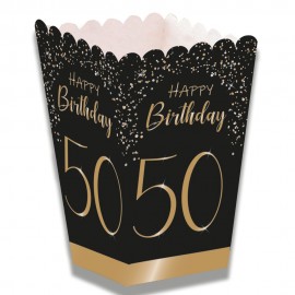 Caja Palomitas Elegant Negro 50 Años
