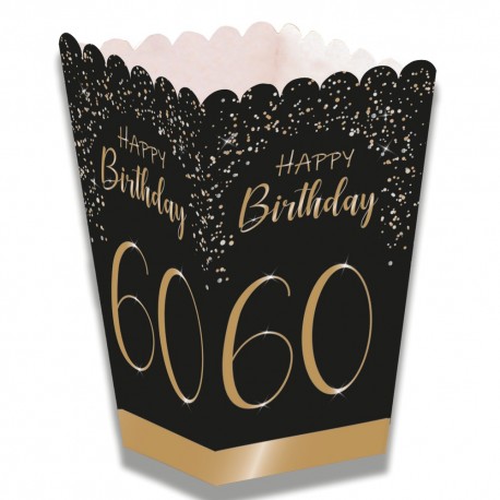 Caja Palomitas Elegant Negro 60 Años