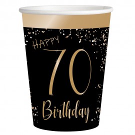 Vasos Elegant Negro 70 Años Vasos Elegant Negro 70 Años
