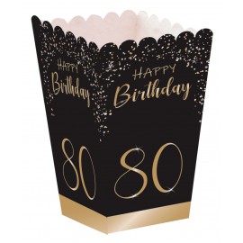 Caja Palomitas Elegant Negro 80 Años Caja Palomitas Elegant Negro 80 Años