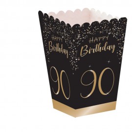Caja Palomitas Elegant Negro 90 Años Caja Palomitas Elegant Negro 90 Años