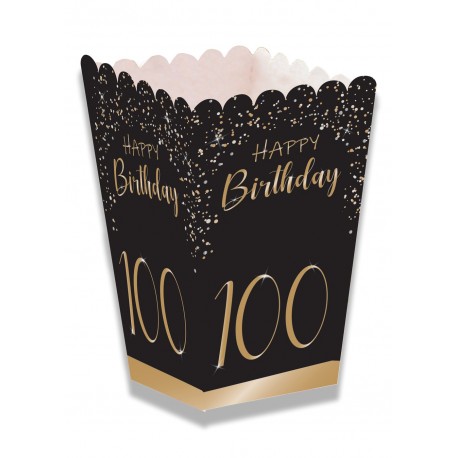 Caja Palomitas Elegant Negro 100 Años