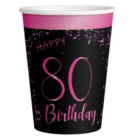 Vasos Elegant Pink 80 Años Vasos Elegant Pink 80 Años