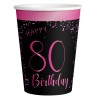 Vasos Elegant Pink 80 Años
