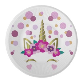 Platos Desechables Unicornio Baby