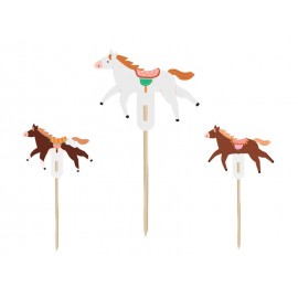 Adornos para cupcakes - Caballos, 13 cm, surtido (1 paquete / 6 uds.) Adornos para cupcakes - Caballos, 13 cm, surtido (1 paquete / 6 uds.)
