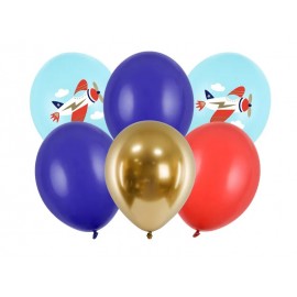Globos 30 cm, Avión, Azul Claro Pastel Globos 30 cm, Avión, Azul Claro Pastel