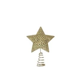 Punta Árbol Metal Oro 12 X 16 Cm