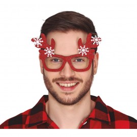 Gafas Rojas Con Cuernos De Reno Gafas Rojas Con Cuernos De Reno