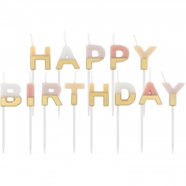 13 Velas Happy Birthday Pastel