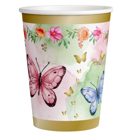 8 Vasos Mariposas