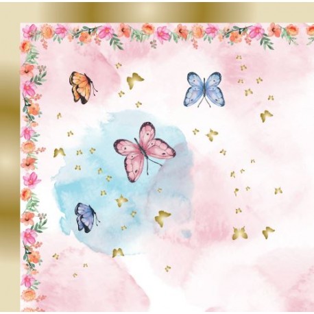 16 Servilletas Mariposas 33 cm