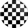 8 Platos Blanco y Negro 23 cm