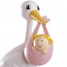 Figura Bautizo Cigüeña Niña 14 cm
