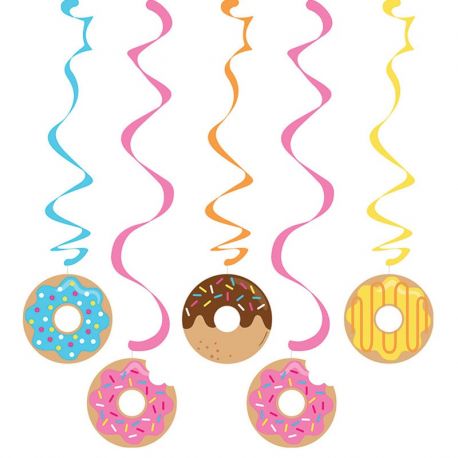 5 Decoraciones Colgantes Donut Time