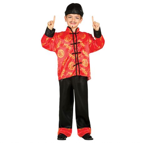 Disfraz de Oriental Para Niño Rojo
