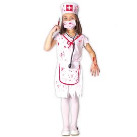 Disfraz de Zombie Enfermera Niña Terrorífica
