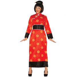 Disfraz de China con Kimono Rojo para Mujer