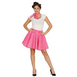 Disfraz de Pin Up para Mujer con Lunares Blancos Disfraz de Pin Up para Mujer con Lunares Blancos
