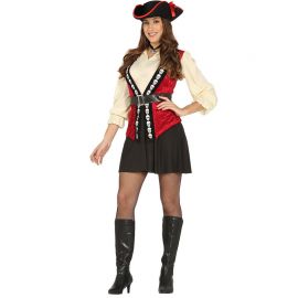 Disfraz de Pirata para Mujer Rojo