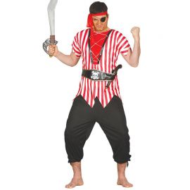 Disfraz de Pirata de Ultramar para Hombre con cinta Disfraz de Pirata de Ultramar para Hombre con cinta