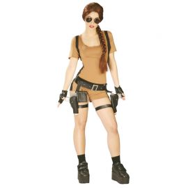 Disfraz de Aventurera para Mujer con Mono Disfraz de Aventurera para Mujer con Mono