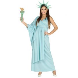 Disfraz de Estátua Americana para Mujer