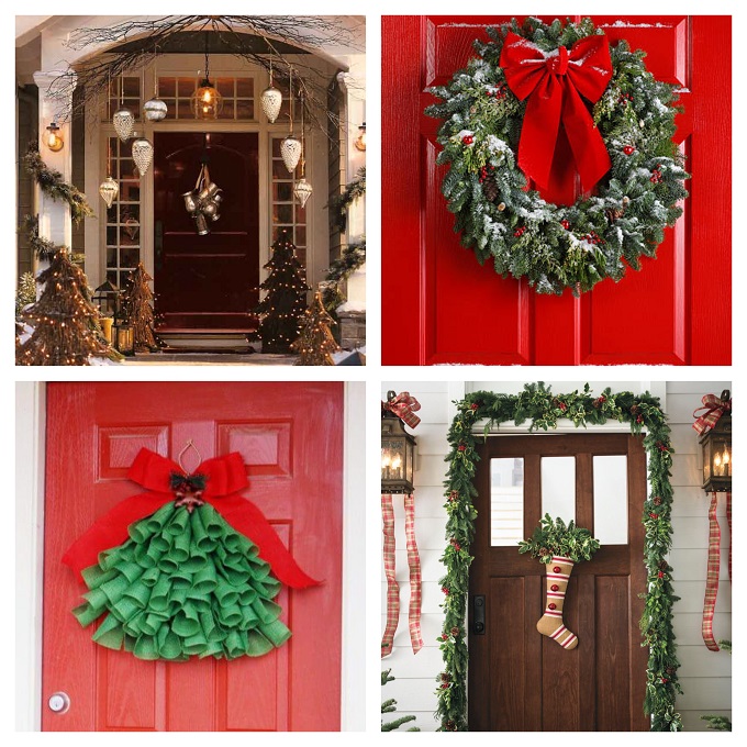 Ideas para Decoración de Puerta en Navidad