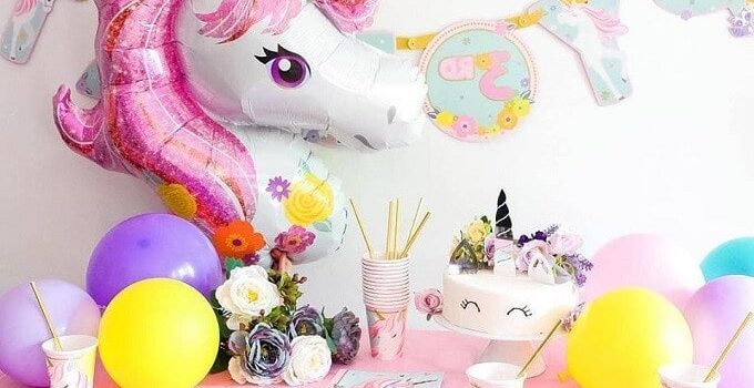 Profesor de escuela Aeródromo cafetería Ideas Cumpleaños Unicornio - Como hacer una decoración para fiesta temática