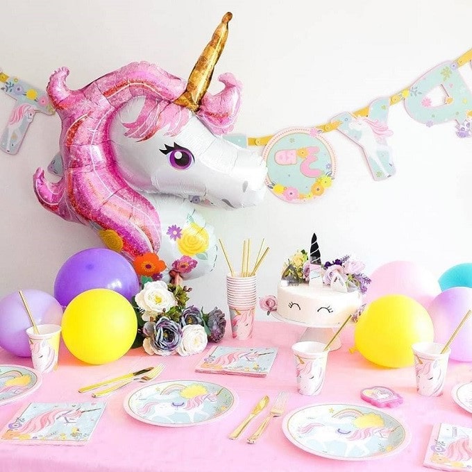 Ideas Cumpleaños Unicornio - Como una decoración fiesta temática