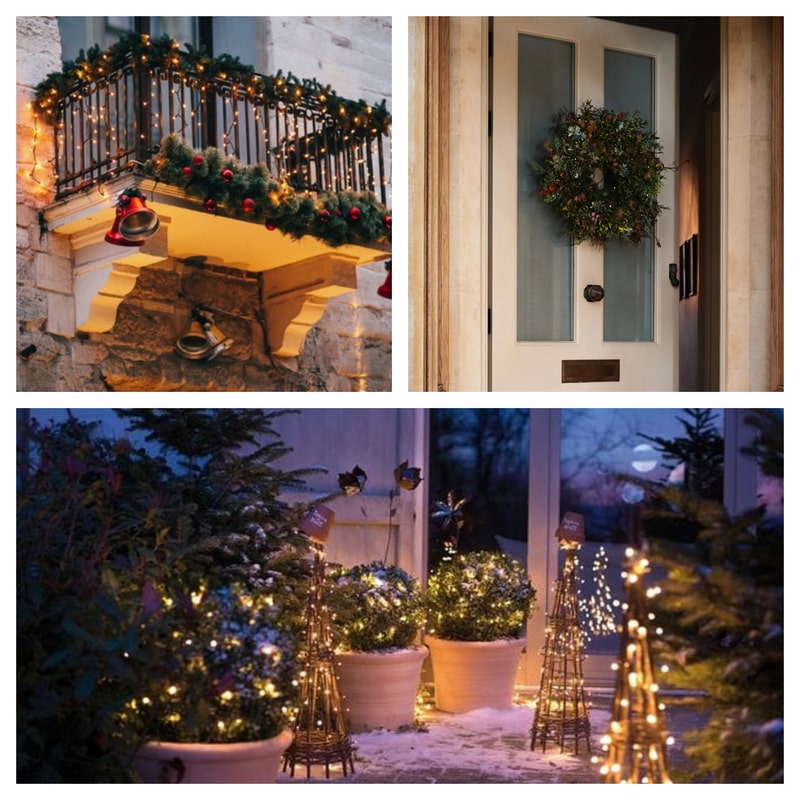 Decoración para el exterior de tu casa en Navidad: jardines con encanto
