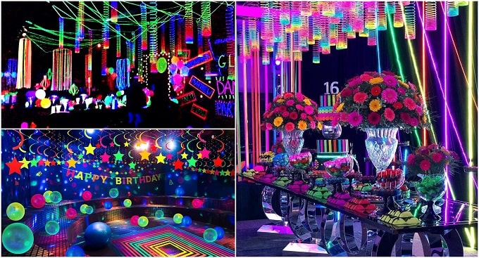 Decoración con globos neon para tus fiestas. 🎈 