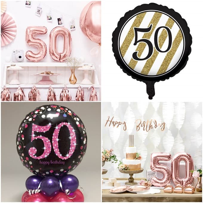 decoración de cumpleaños 50 años mujer