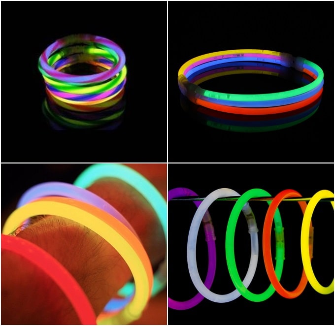 Los materiales que componen las pulseras fluorescentes